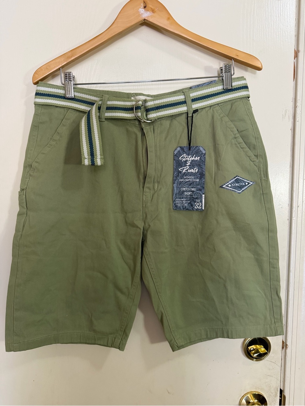 Stitches &Rivets Stretch Twill Casual Shorts (183)